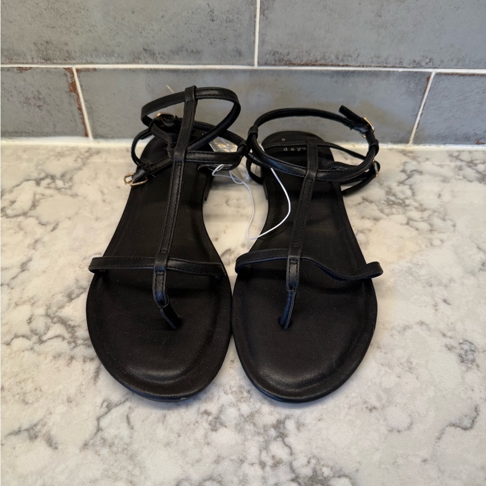 a new day Black Strappy Sandals